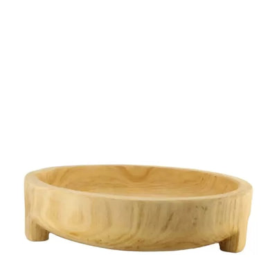 Houten schaal op pootjes groot