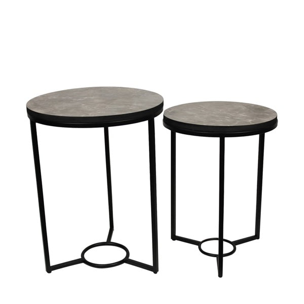 Bijzettafel Marble set van 2