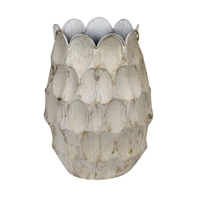 Vaas Bladstructuur klein wit