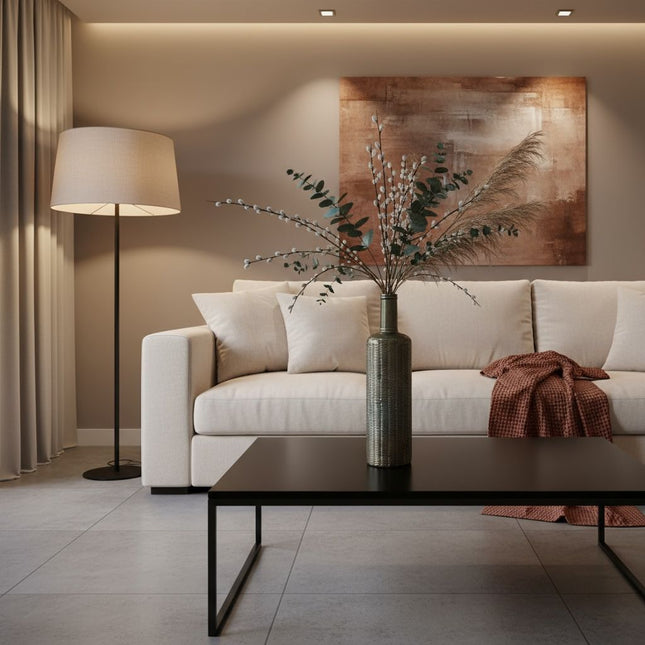 Vaas metaal brons L ø18 x 68,5 cm