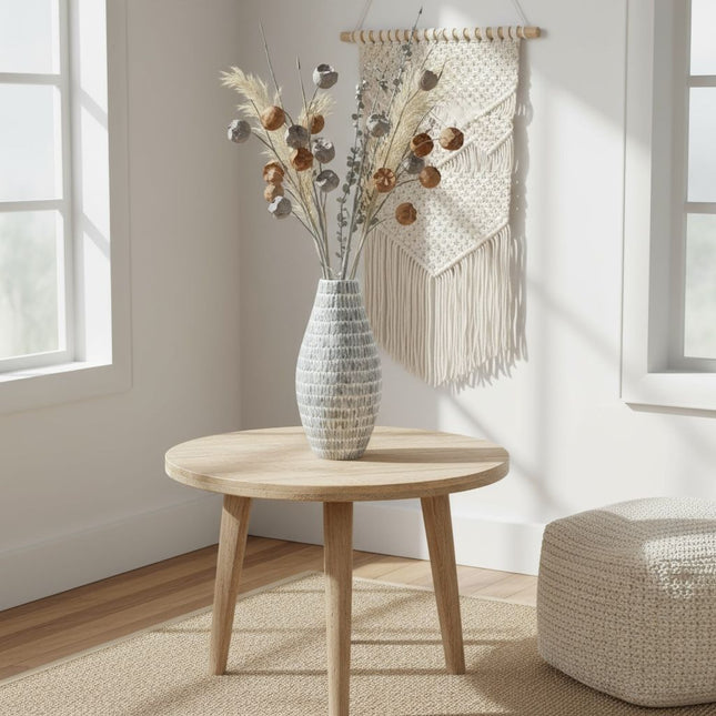 Vaas fles Capiz donkerblauw