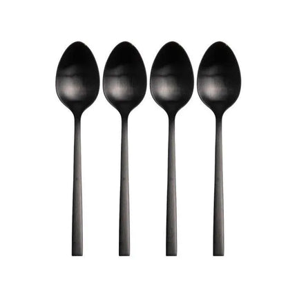Dessertlepeltjes zwart - set 4 stuks