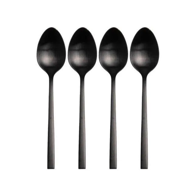 Dessertlepeltjes zwart - set 4 stuks
