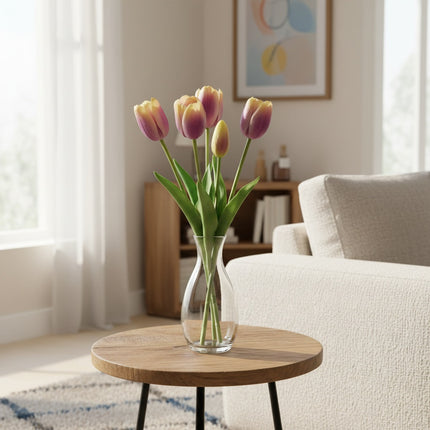 Kunsttulpen aubergine - bundel van 5