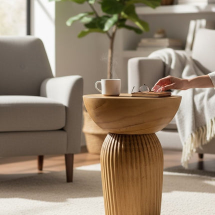 Houten kruk Lina donker hout