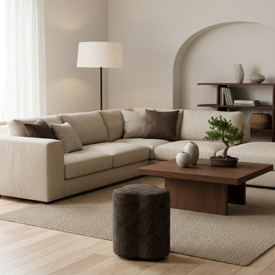 Poef Lio bruin