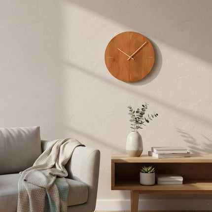 Wandklok Mango large - bruin