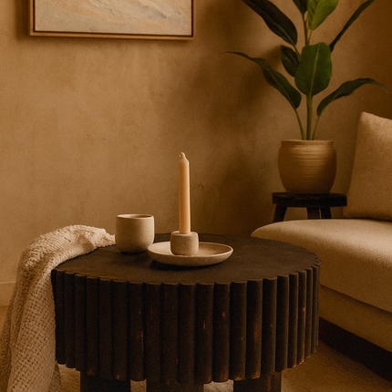 Bijzettafel Nero XL rond