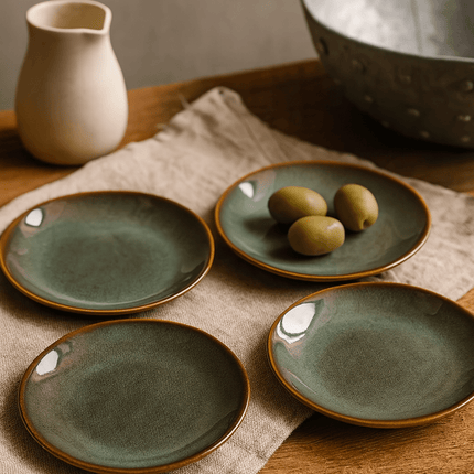 Tapasbordjes groen set van 4