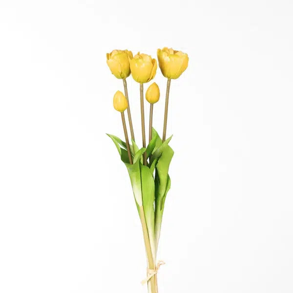 Kunsttulpen geel - bundel van 5