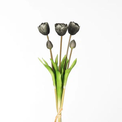 Kunsttulpen zwart - bundel van 5