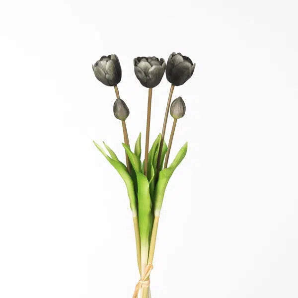 Kunsttulpen zwart - bundel van 5