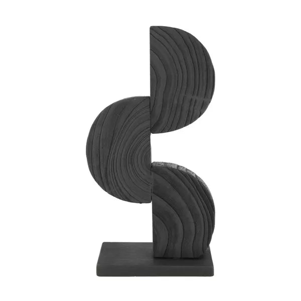 Ornament halve cirkel klein zwart