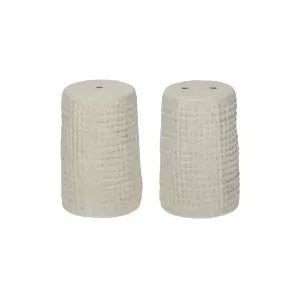 Wafel peper&zout set beige