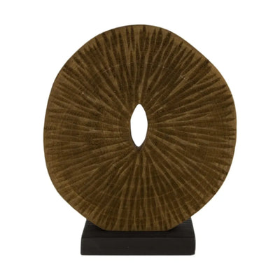 Houten ornament Loop bruin klein