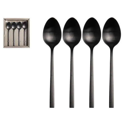 Dessertlepeltjes zwart - set 4 stuks