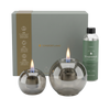 Tenderflame giftset Globus 10 & 15 Graphite + 0,5ltr Tenderfuel